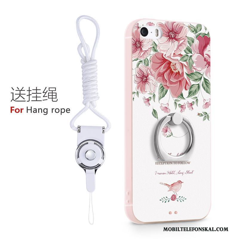 iPhone 5/5s Skal Telefon Support Ring Rosa Vacker Fodral Trend