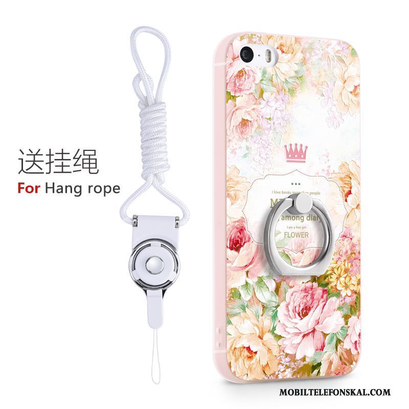 iPhone 5/5s Skal Telefon Support Ring Rosa Vacker Fodral Trend