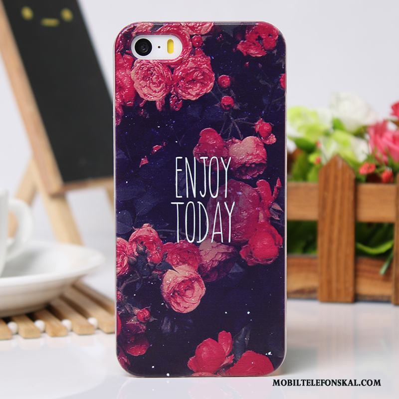 iPhone 5/5s Tecknat Fodral Skal Telefon Ny Cool Skydd Rosa