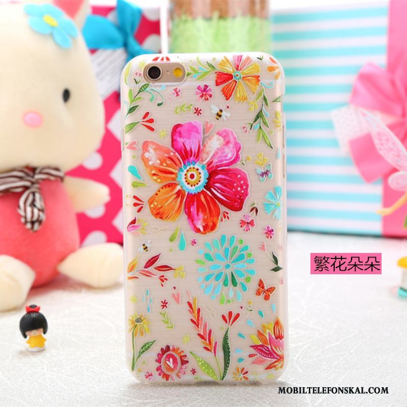 iPhone 5/5s Tecknat Vacker Mobil Telefon Silikon Skal Transparent Fodral