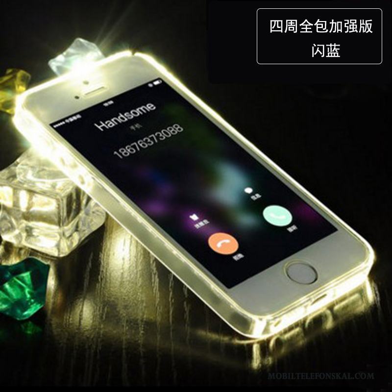 iPhone 5/5s Transparent Skydd Fodral Purpur Kreativa Mobil Telefon Skal