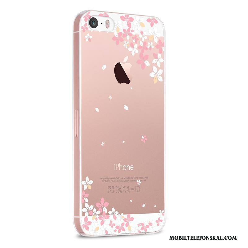 iPhone 5/5s Vacker Fallskydd Rosa Silikon Skal Telefon Tecknat Fodral