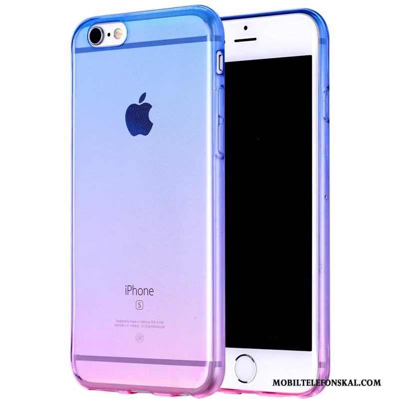 iPhone 6/6s Blå All Inclusive Pu Transparent Skal Telefon Silikon Mjuk