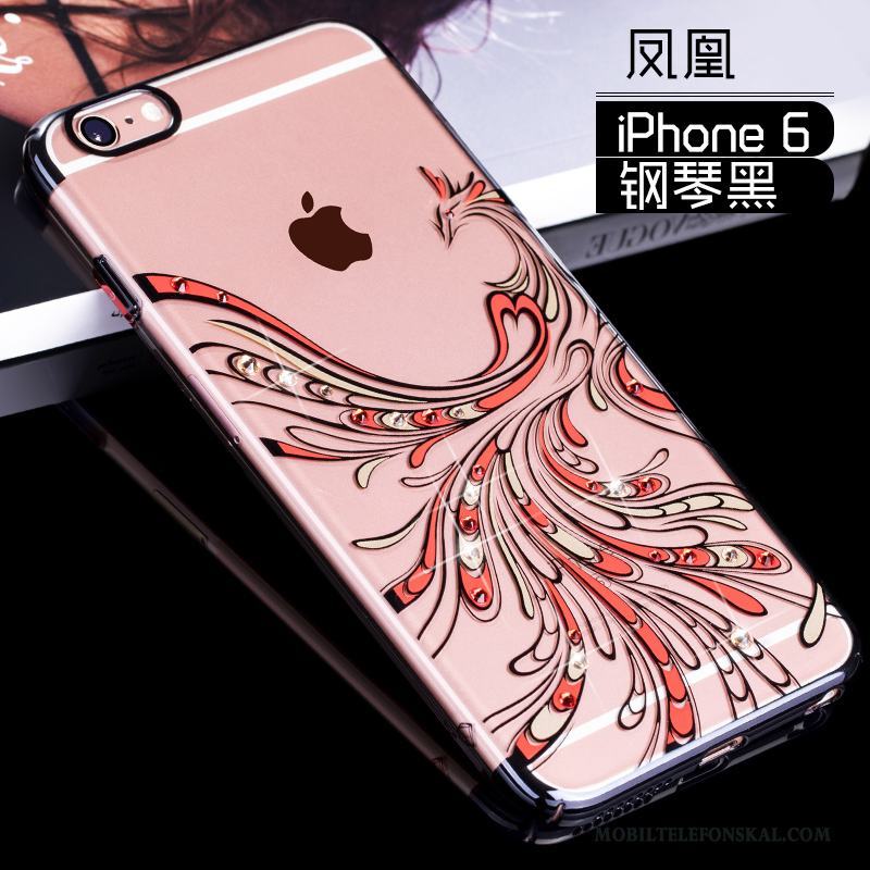 iPhone 6/6s Fallskydd All Inclusive Skal Telefon Strass Lyxiga Rosa Guld Transparent