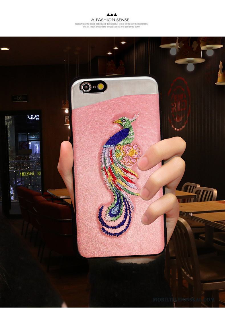 iPhone 6/6s Fodral Fallskydd Sammet Broderi Personlighet Trend Varumärke Skal Telefon