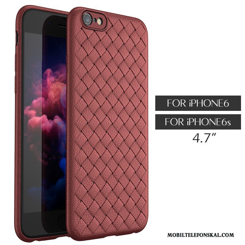 iPhone 6/6s Läder Trend Interlace Skydd Skal Fallskydd Mjuk