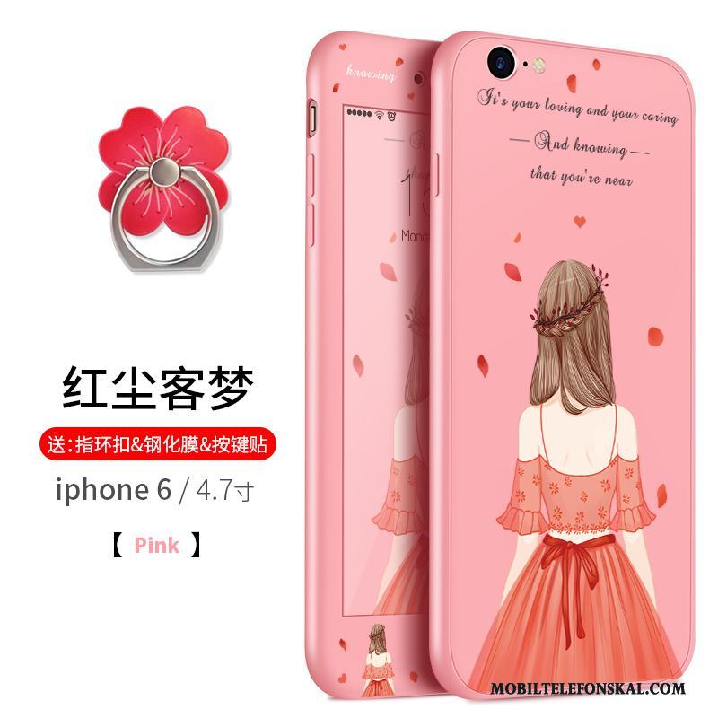 iPhone 6/6s Mjuk Fallskydd Hängsmycken All Inclusive Rosa Silikon Skal Telefon