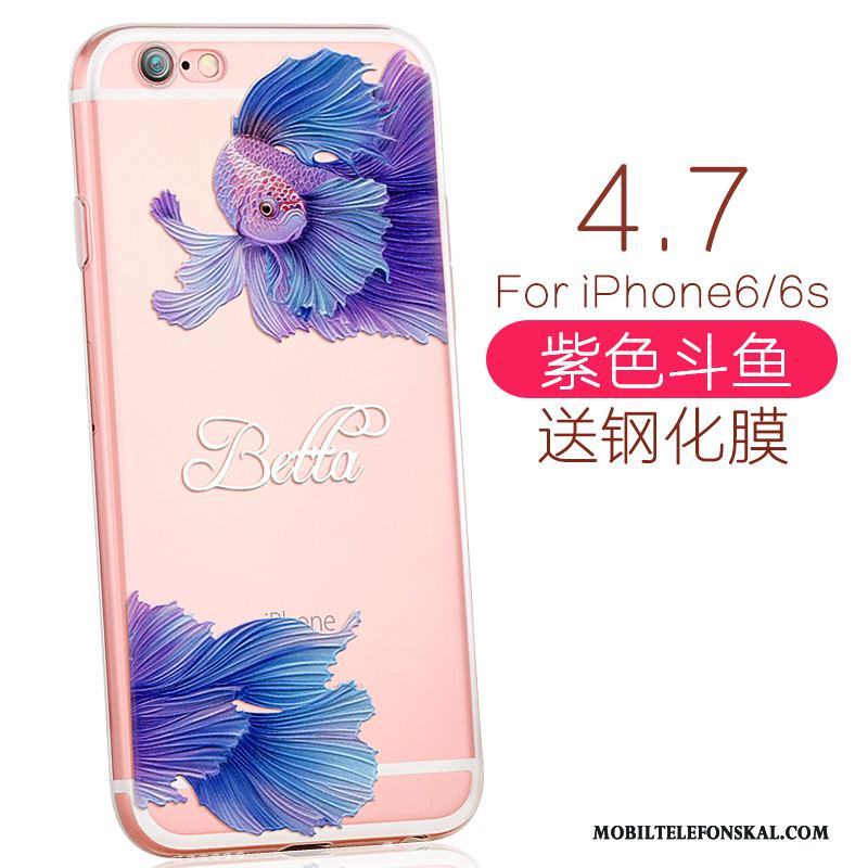 iPhone 6/6s Mjuk Kyla Silikon Vacker Elegant Skal Telefon Purpur