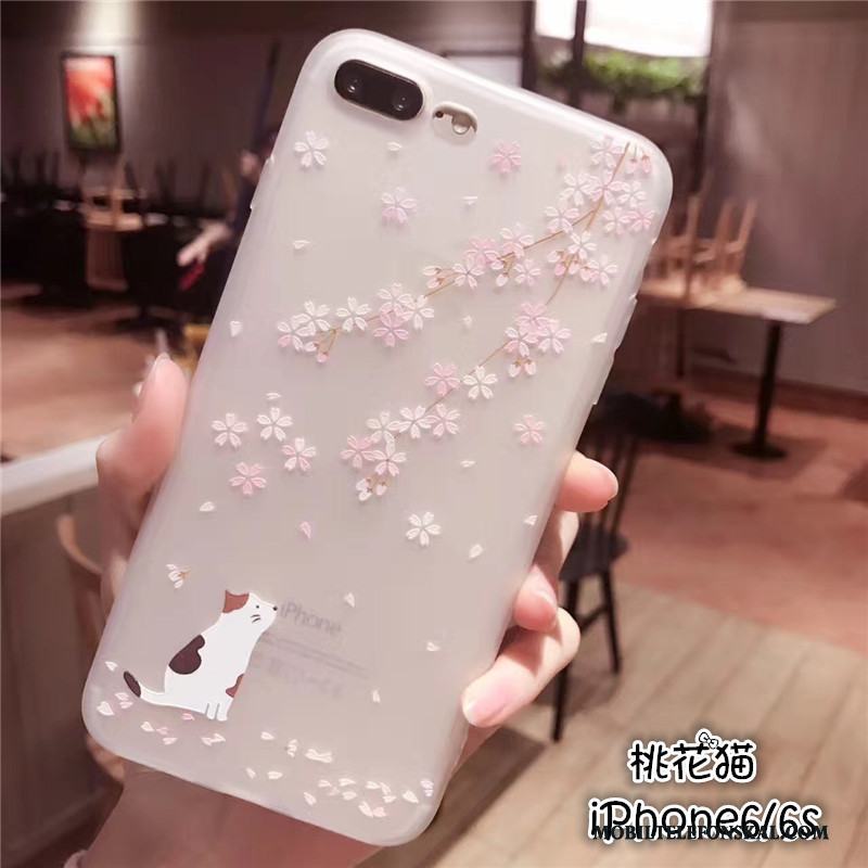 iPhone 6/6s Personlighet Silikon Trend Rosa Mjuk Skal Telefon Nubuck