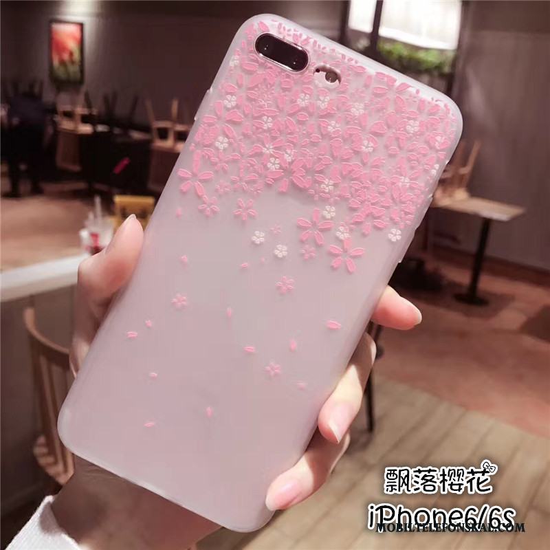 iPhone 6/6s Personlighet Silikon Trend Rosa Mjuk Skal Telefon Nubuck