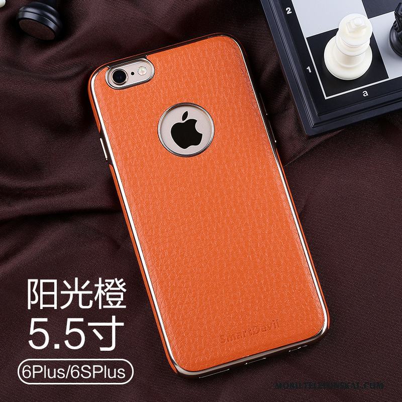 iPhone 6/6s Plus Enkel Slim Skal Telefon Fodral Orange Fallskydd Mjuk