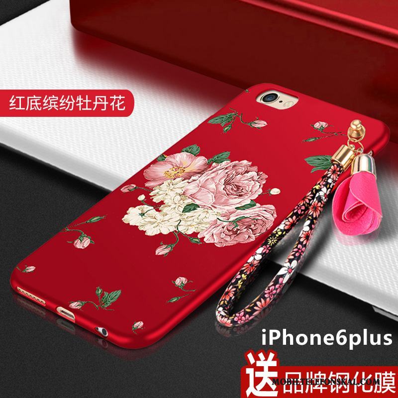 iPhone 6/6s Plus Fallskydd Vacker Personlighet Röd All Inclusive Fodral Skal Telefon