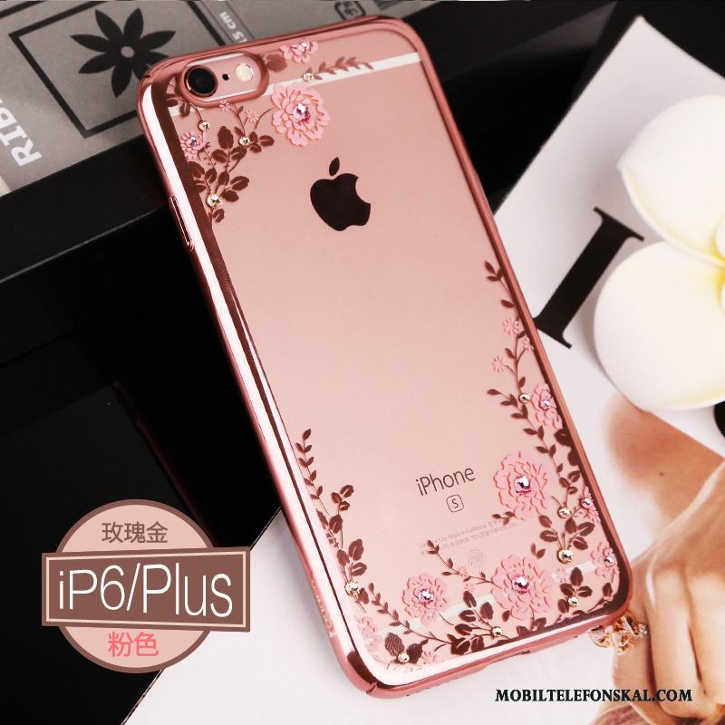 iPhone 6/6s Plus Fodral Guld Elegant Skal Telefon Lyxiga Rosa Guld Strass