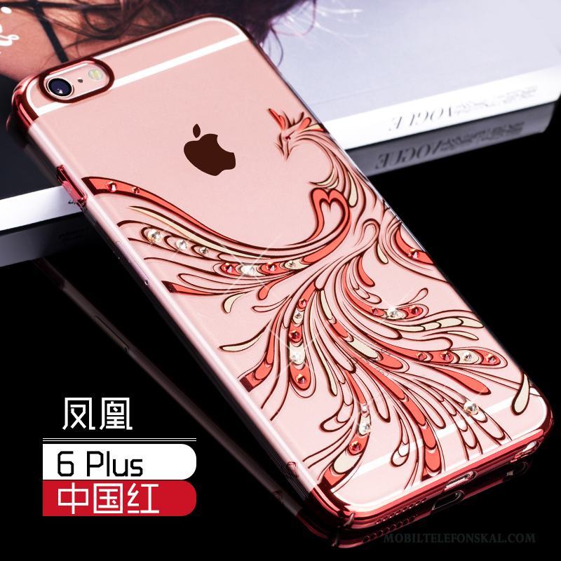 iPhone 6/6s Plus Fodral Guld Elegant Skal Telefon Lyxiga Rosa Guld Strass