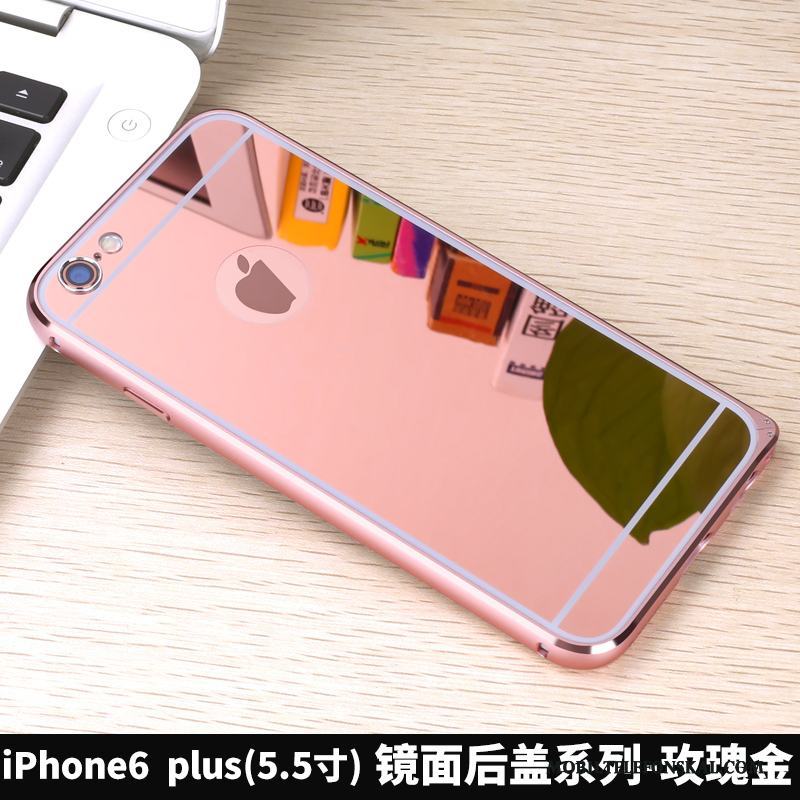 iPhone 6/6s Plus Legering Skal Telefon Metall Svart Frame Fallskydd Rosa Guld