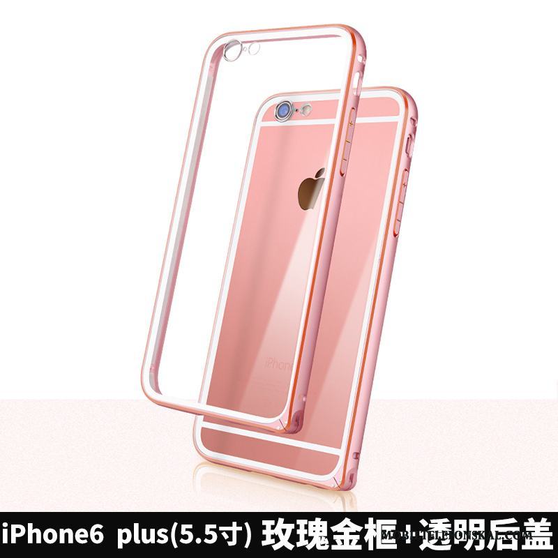 iPhone 6/6s Plus Legering Skal Telefon Metall Svart Frame Fallskydd Rosa Guld