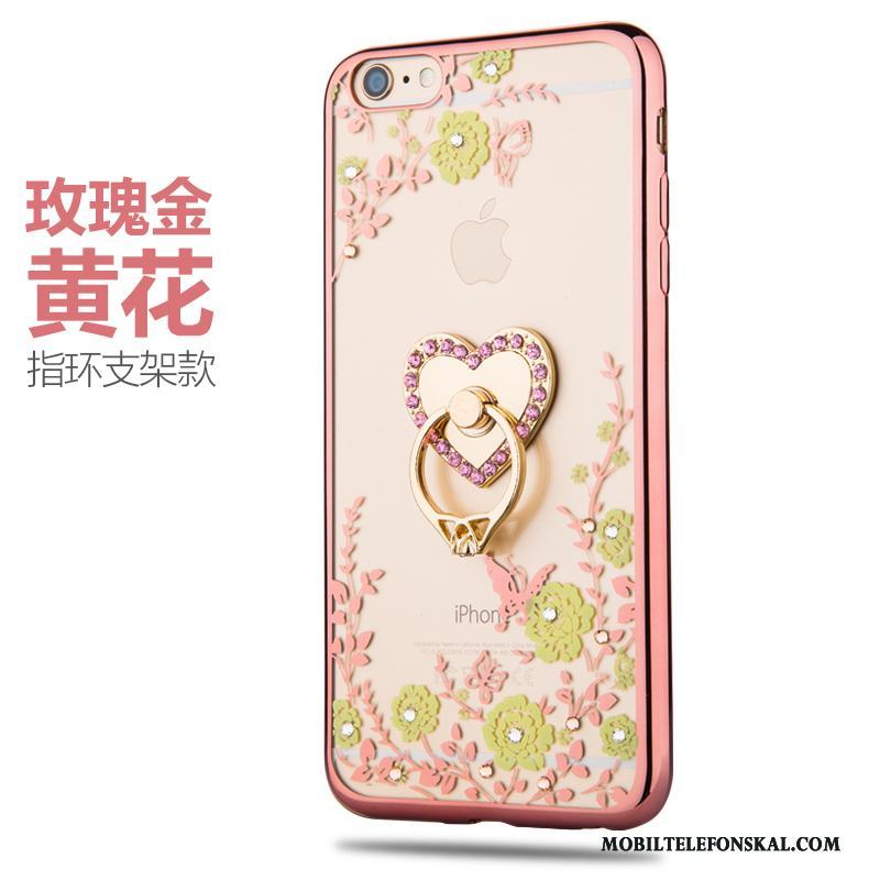 iPhone 6/6s Plus Ring Skal Telefon Guld Fodral Skydd Silikon Stjärna