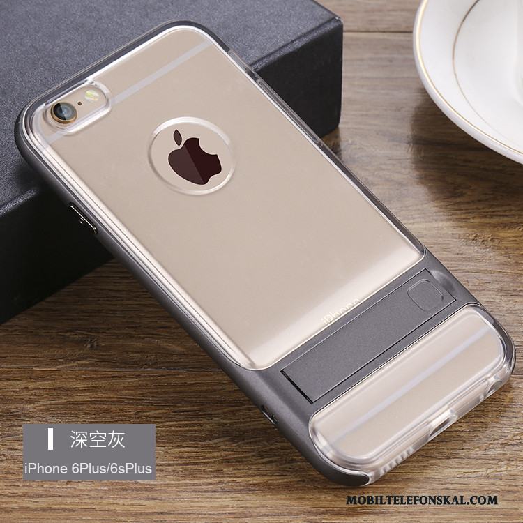 iPhone 6/6s Plus Rosa Guld Fodral Transparent Silikon Support Ny Skal Telefon