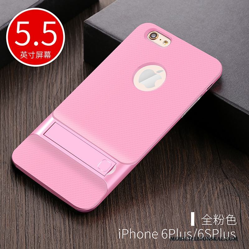 iPhone 6/6s Plus Rosa Guld Fodral Transparent Silikon Support Ny Skal Telefon