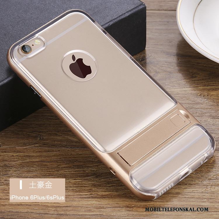 iPhone 6/6s Plus Rosa Guld Fodral Transparent Silikon Support Ny Skal Telefon