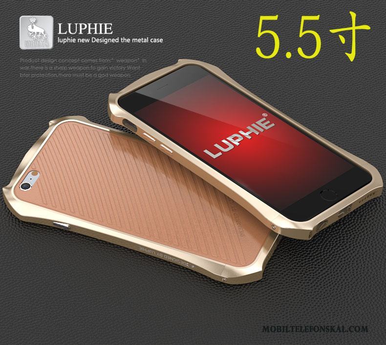 iPhone 6/6s Plus Skal Fodral Fladdermöss Frame Mobil Telefon Trend Metall Röd