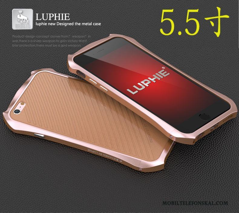 iPhone 6/6s Plus Skal Fodral Fladdermöss Frame Mobil Telefon Trend Metall Röd