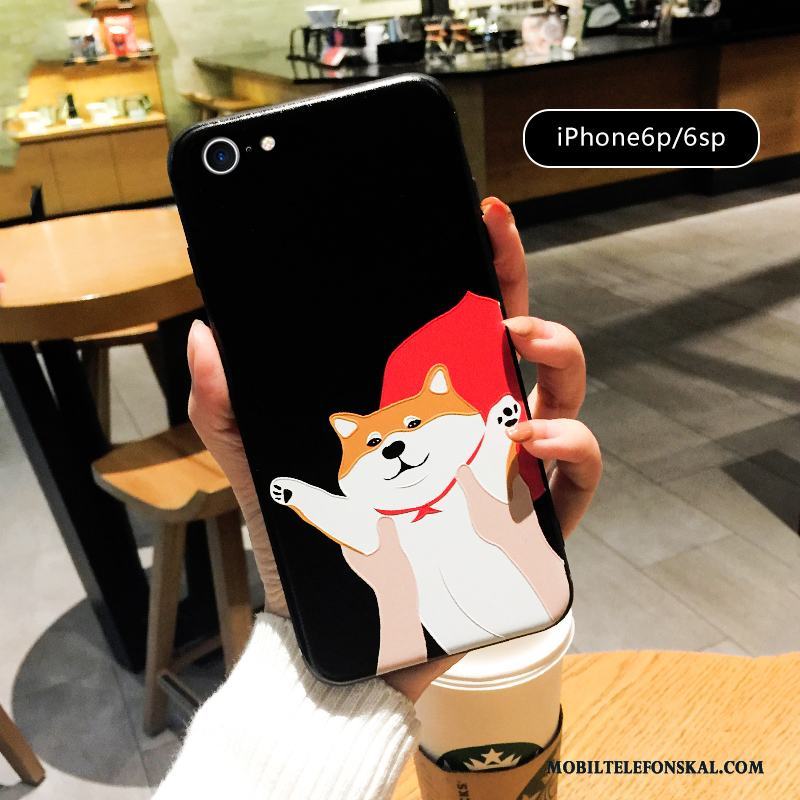 iPhone 6/6s Plus Skal Lättnad Röd Hund All Inclusive Super Söt Par Tecknat