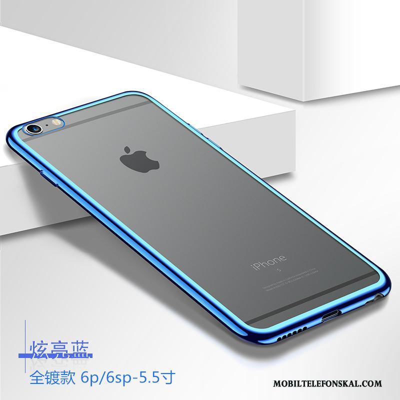iPhone 6/6s Plus Skal Plating Ny Fodral Röd Transparent Fallskydd Silikon