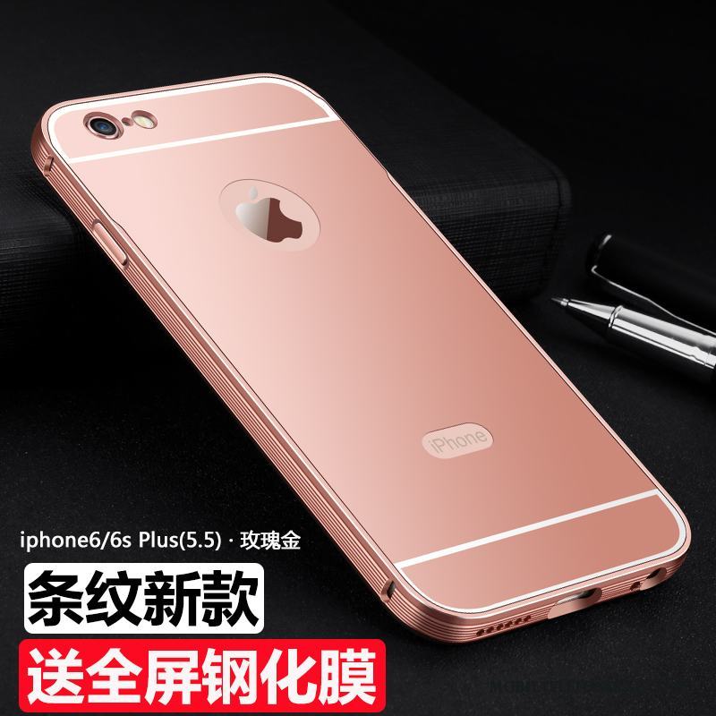 iPhone 6/6s Plus Skal Rosa Guld Ny Metall Skydd Frame Fallskydd Fodral