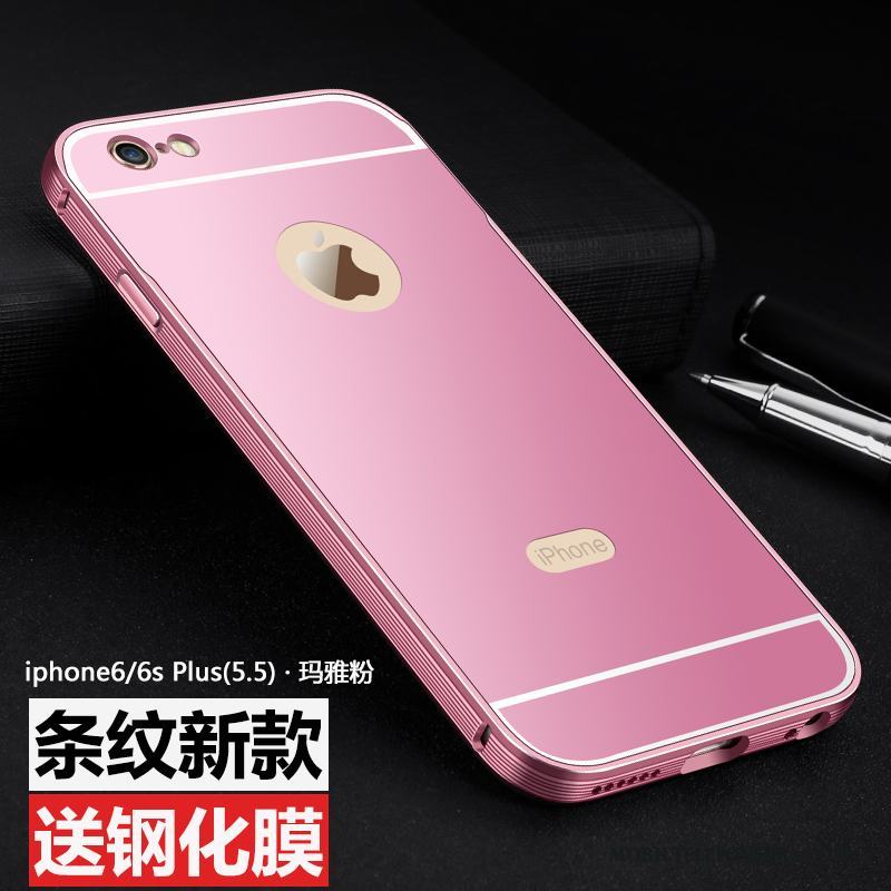 iPhone 6/6s Plus Skal Rosa Guld Ny Metall Skydd Frame Fallskydd Fodral