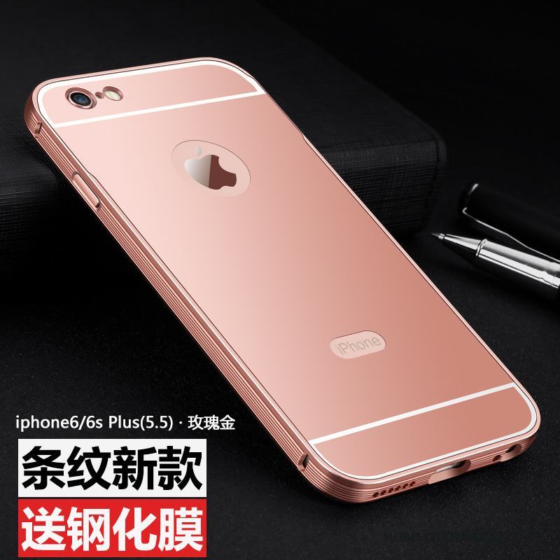 iPhone 6/6s Plus Skal Rosa Guld Ny Metall Skydd Frame Fallskydd Fodral