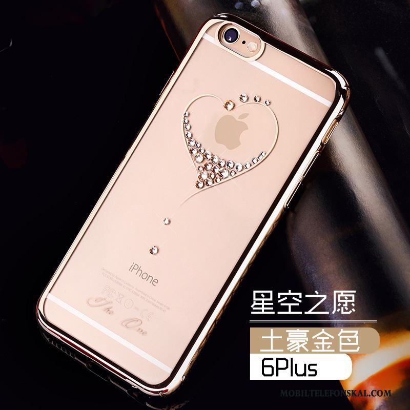 iPhone 6/6s Plus Skal Telefon Transparent Trend Fodral Tunn Strass Skydd