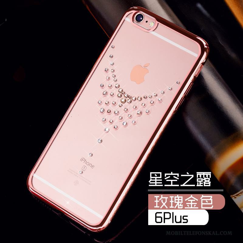 iPhone 6/6s Plus Skal Telefon Transparent Trend Fodral Tunn Strass Skydd