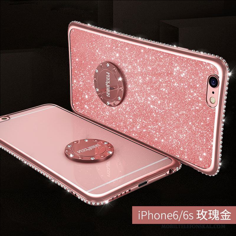 iPhone 6/6s Plus Strass Ring Röd Trend Skal Telefon Fallskydd Silikon