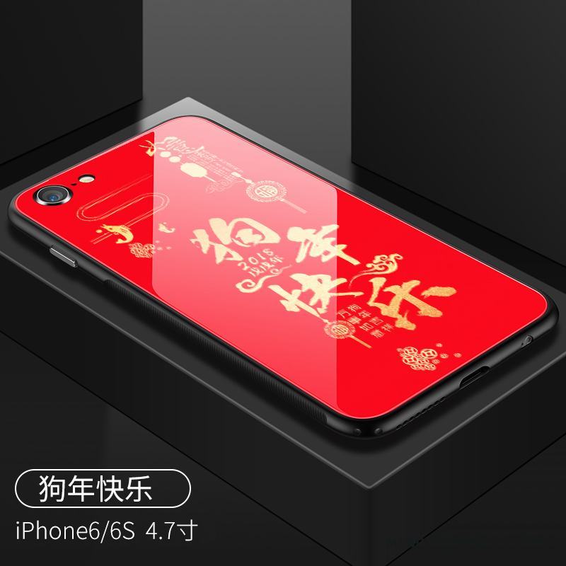 iPhone 6/6s Röd Trend Ny Fallskydd Glas All Inclusive Skal Telefon