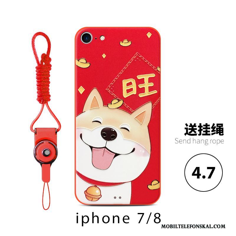 iPhone 6/6s Skal Festliga All Inclusive Hund Röd Ny Par Fallskydd