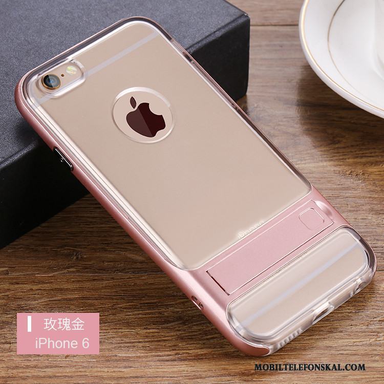 iPhone 6/6s Skal Rosa Guld Silikon Skydd Fallskydd Fodral Transparent Ny