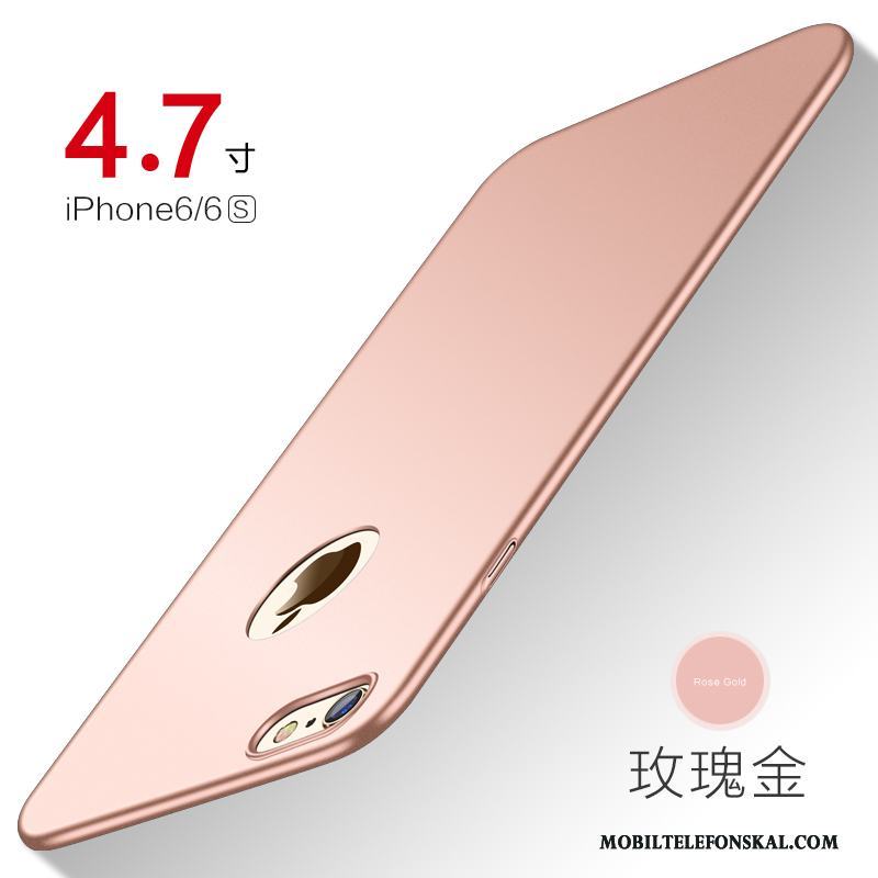 iPhone 6/6s Skal Telefon Fodral Silikon Guld Nubuck Skydd Slim