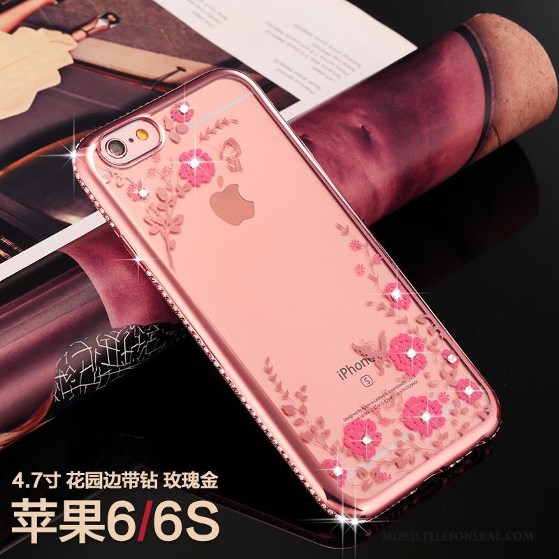 iPhone 6/6s Skal Telefon Lyxiga Strass Ny Trend Varumärke All Inclusive Rosa Guld