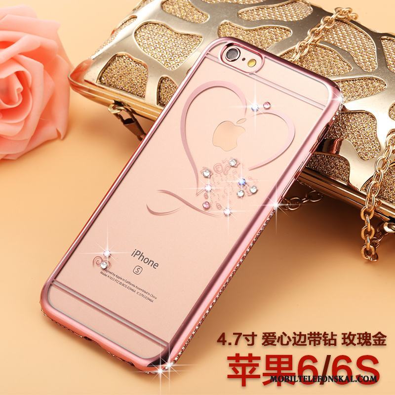 iPhone 6/6s Skal Telefon Lyxiga Strass Ny Trend Varumärke All Inclusive Rosa Guld