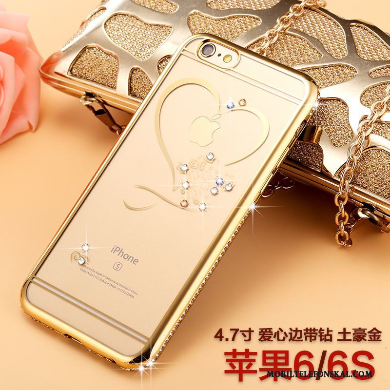 iPhone 6/6s Skal Telefon Lyxiga Strass Ny Trend Varumärke All Inclusive Rosa Guld