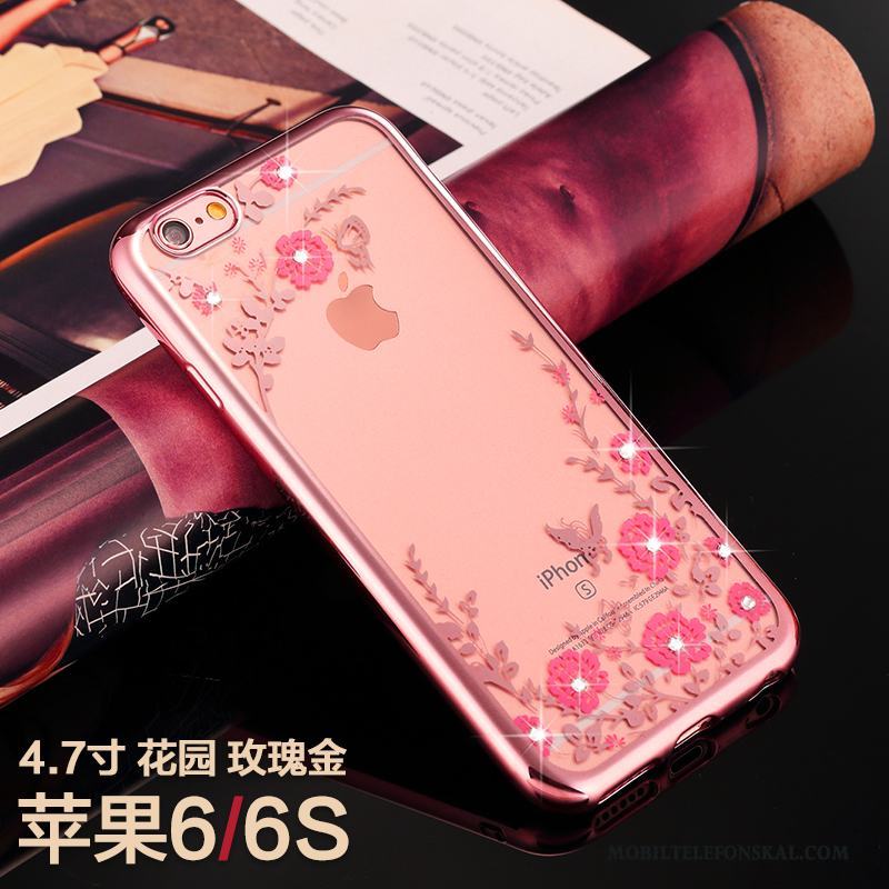 iPhone 6/6s Skal Telefon Lyxiga Strass Ny Trend Varumärke All Inclusive Rosa Guld