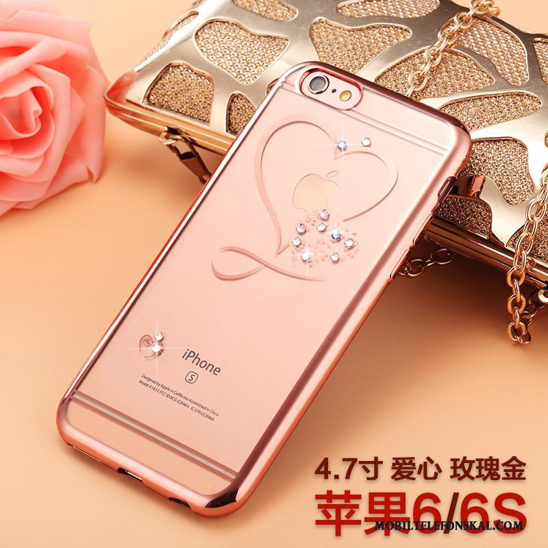 iPhone 6/6s Skal Telefon Lyxiga Strass Ny Trend Varumärke All Inclusive Rosa Guld