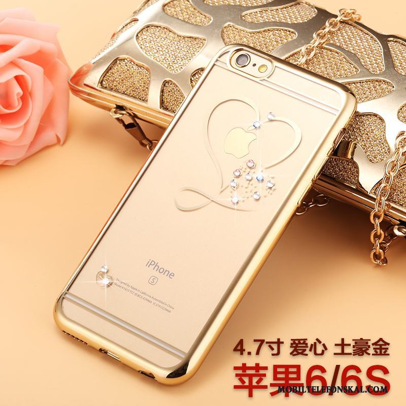 iPhone 6/6s Skal Telefon Lyxiga Strass Ny Trend Varumärke All Inclusive Rosa Guld