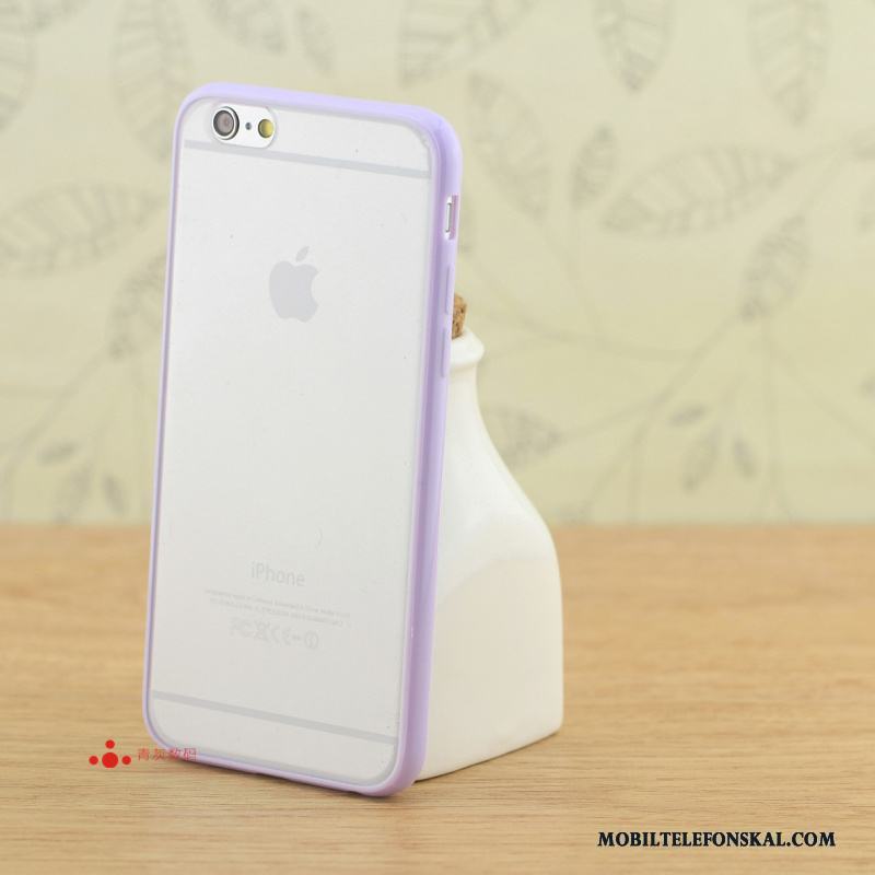 iPhone 6/6s Skydd Nubuck Purpur Frame Skal Telefon Liten Mönster