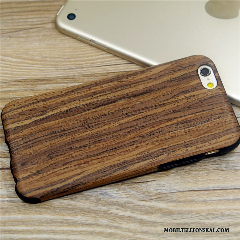 iPhone 6/6s Skydd Silikon Träkorn Fodral Vit Wood Skal Telefon