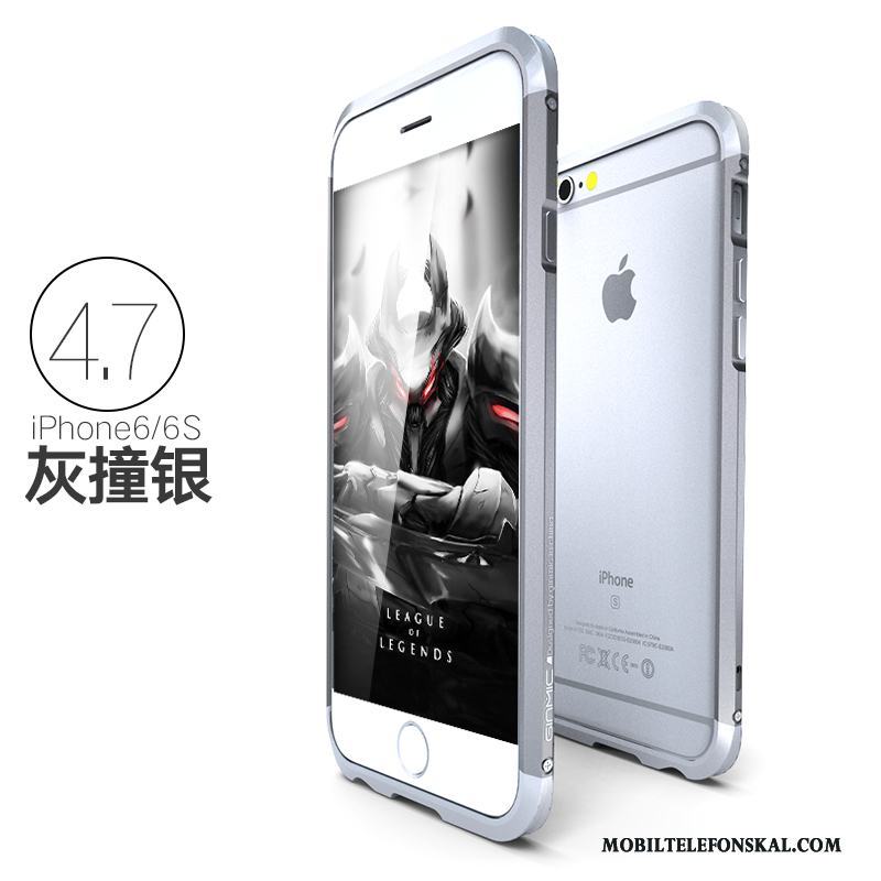 iPhone 6/6s Slim Frame Skal Blå Telefon Metall Fodral
