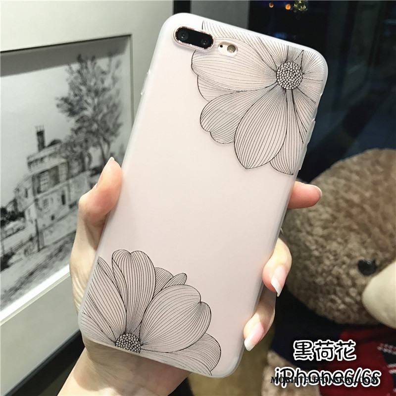 iPhone 6/6s Trend Enkel Nubuck Skal Telefon Personlighet Rosa Fodral