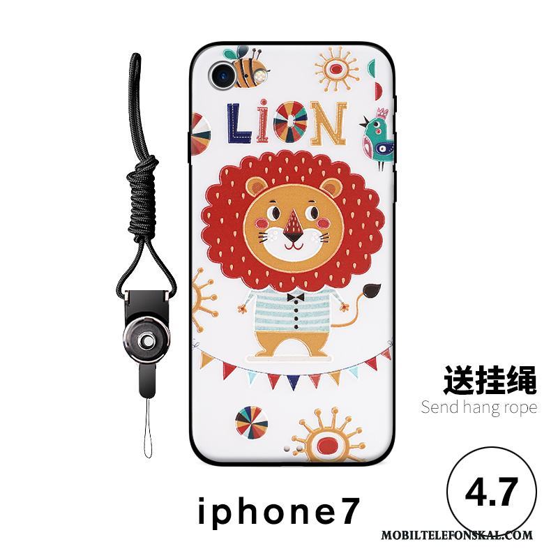 iPhone 7 All Inclusive Fallskydd Mjuk Skal Telefon Vit Lättnad Vacker