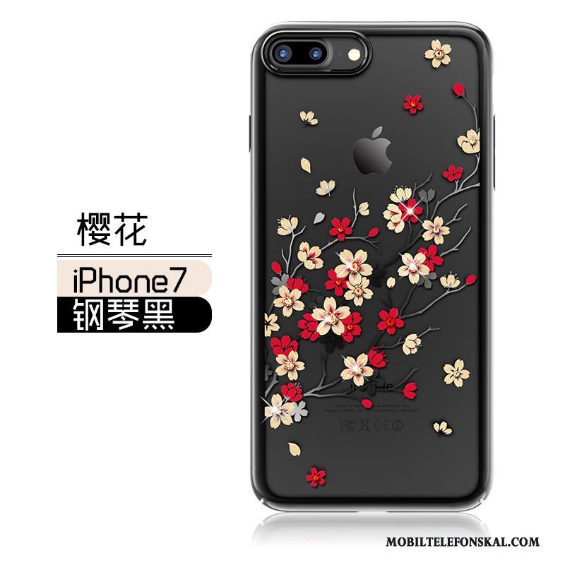 iPhone 7 All Inclusive Fodral Skal Telefon Fallskydd Guld Elegant Röd